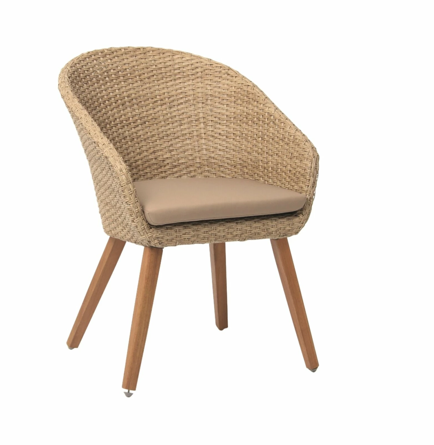 Budget 🛒 4-teiliges Gartenstuhl-Set - teak-taupe - mit Sitzkissen - 61x82 cm 👏 4 Budget 🛒 4-teiliges Gartenstuhl-Set - teak-taupe - mit Sitzkissen - 61x82 cm 👏 – Bild 2