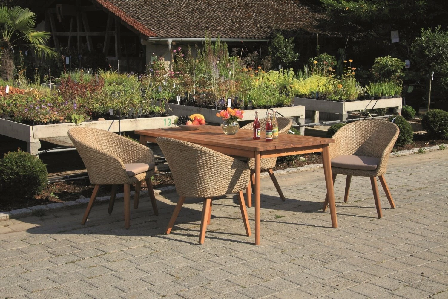 Billig 🔥 5-teiliges Gartenmöbel-Set - Akazie massiv - teakfarben - 180x90 cm 👍 6 Billig 🔥 5-teiliges Gartenmöbel-Set - Akazie massiv - teakfarben - 180x90 cm 👍 – Bild 4