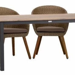 Am billigsten ⭐ 5-teiliges Gartenmöbel-Set - teak-anthrazit - Akazie massiv - 160x90 cm 🛒