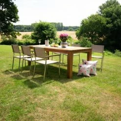 Am billigsten ⭐ 7-teiliges Gartenmöbel-Set - teak-sand - Akazie massiv - 180x90 cm 😉 -Angebote Garten Store 9005247900 04 1600Wx1600H