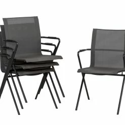 Großhandel 🌟 4-teiliges Gartenstuhl-Set - anthrazit - stapelbar - 55x83 cm 🥰 -Angebote Garten Store 9005248400 03 1600Wx1600H