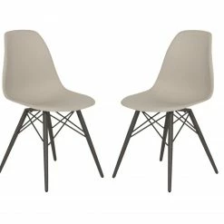 Besorgen 🎉 2-teiliges Schalenstuhl-Set - grau-anthrazit ⌛