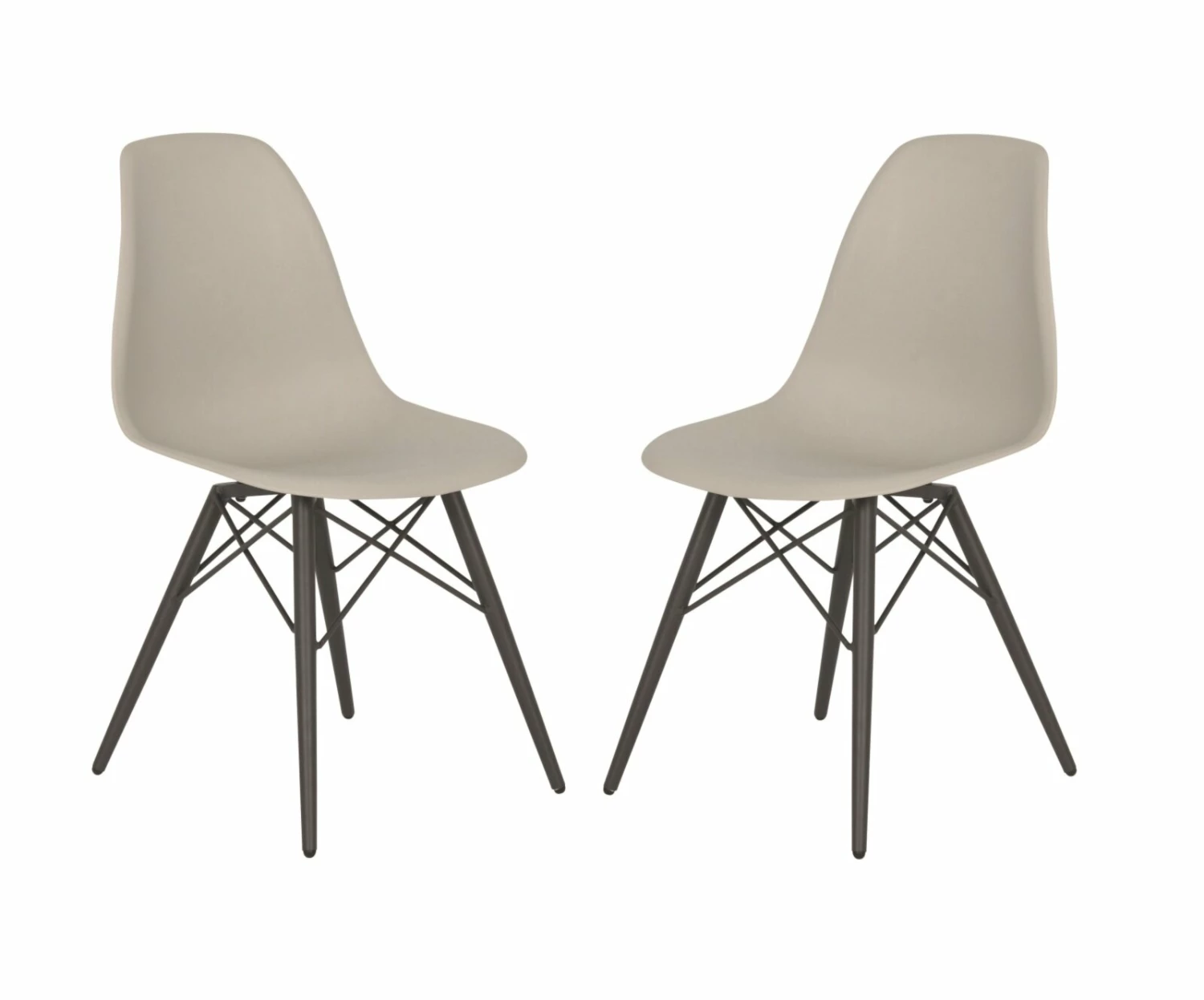 Besorgen 🎉 2-teiliges Schalenstuhl-Set - grau-anthrazit ⌛ 3 Besorgen 🎉 2-teiliges Schalenstuhl-Set - grau-anthrazit ⌛