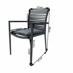 Schlussverkauf 👏 2-teiliges Gartenstuhl-Set - anthrazit - stapelbar - 61x86 cm ⭐ -Angebote Garten Store 9005250100 03 1600Wx1600H