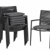 Blitzangebot 🌟 6-teiliges Gartenstuhl-Set - anthrazit - stapelbar - 61x86 cm 😀