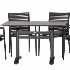 Brandneu ✔️ 5-teiliges Gartenmöbel-Set - anthrazit - 120x80 cm 😉