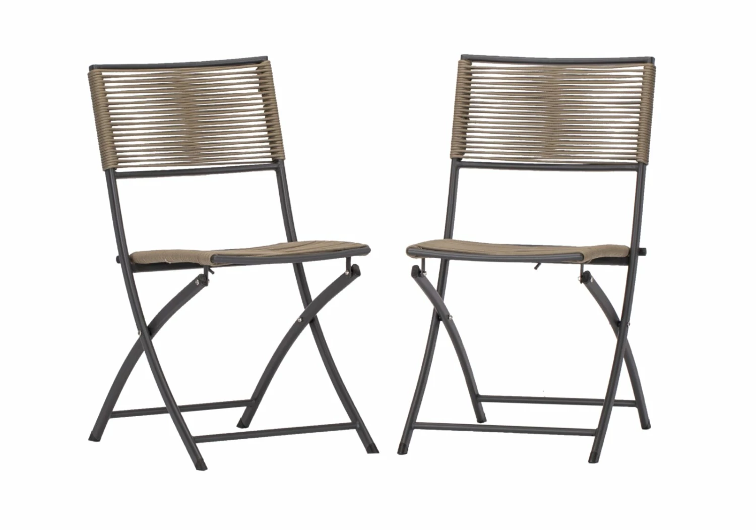 Brandneu 🔔 2-teiliges Gartenstuhl-Set - anthrazit-taupe - klappbar 😀 3 Brandneu 🔔 2-teiliges Gartenstuhl-Set - anthrazit-taupe - klappbar 😀