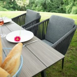 Bester Verkauf 🥰 5-teiliges Gartenmöbel-Set - anthrazit-grau - stapelbar 🎁 -Angebote Garten Store 9005251100 04 1600Wx1600H