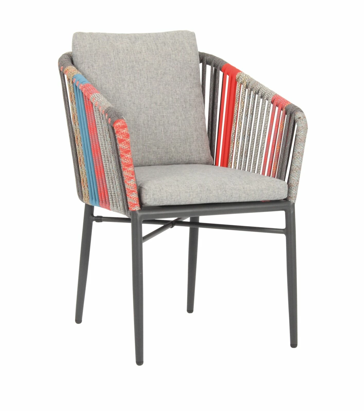 Großhandel 🔔 5-teiliges Gartenmöbel-Set - grau-multicolor - mit Sitzpolster ✔️ 4 Großhandel 🔔 5-teiliges Gartenmöbel-Set - grau-multicolor - mit Sitzpolster ✔️ – Bild 2