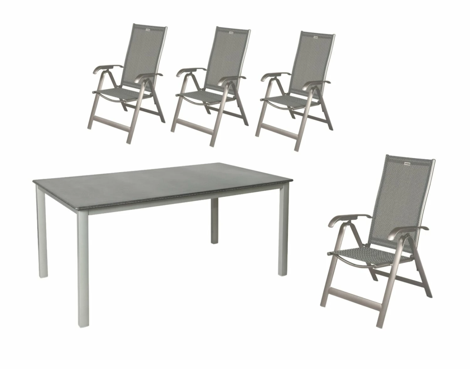 Coupon 🥰 5-teiliges Gartenmöbel-Set - anthrazit-silber-grau 🛒 3 Coupon 🥰 5-teiliges Gartenmöbel-Set - anthrazit-silber-grau 🛒