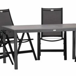 Neu ⌛ 5-teiliges Gartenmöbel-Set - schiefer-anthrazit-nero - klappbar 🧨