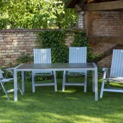 Auslauf ✔️ 5-teiliges Gartenmöbel-Set - anthrazit-silber - klappbar 🎉 -Angebote Garten Store 9005252800 04 1600Wx1600H