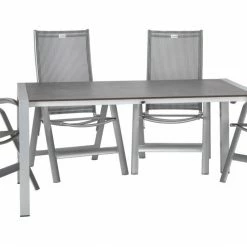 Coupon 😀 5-teiliges Gartenmöbel-Set - anthrazit-silber - ausziehbar 🎁