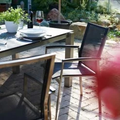 Neu 🥰 4-teiliges Gartenstuhl-Set - schwarz - stapelbar ✔️ -Angebote Garten Store 9005253700 04 1600Wx1600H