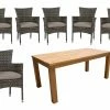Beste Bewertungen von 👍 7-teiliges Gartenmöbel-Set - grau-braun - Akazie massiv - stapelbar 🔥