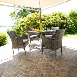 Top 10 ❤️ 5-teiliges Gartenmöbel-Set - grau-silber - stapelbar - 80x72 cm 🥰 -Angebote Garten Store 9005254200 04 1600Wx1600H