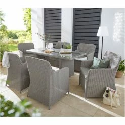 Besorgen ❤️ 7-teilige Sitzgruppe - grau - mit Polster 🥰 -Angebote Garten Store 9005263700 04 1600Wx1600H