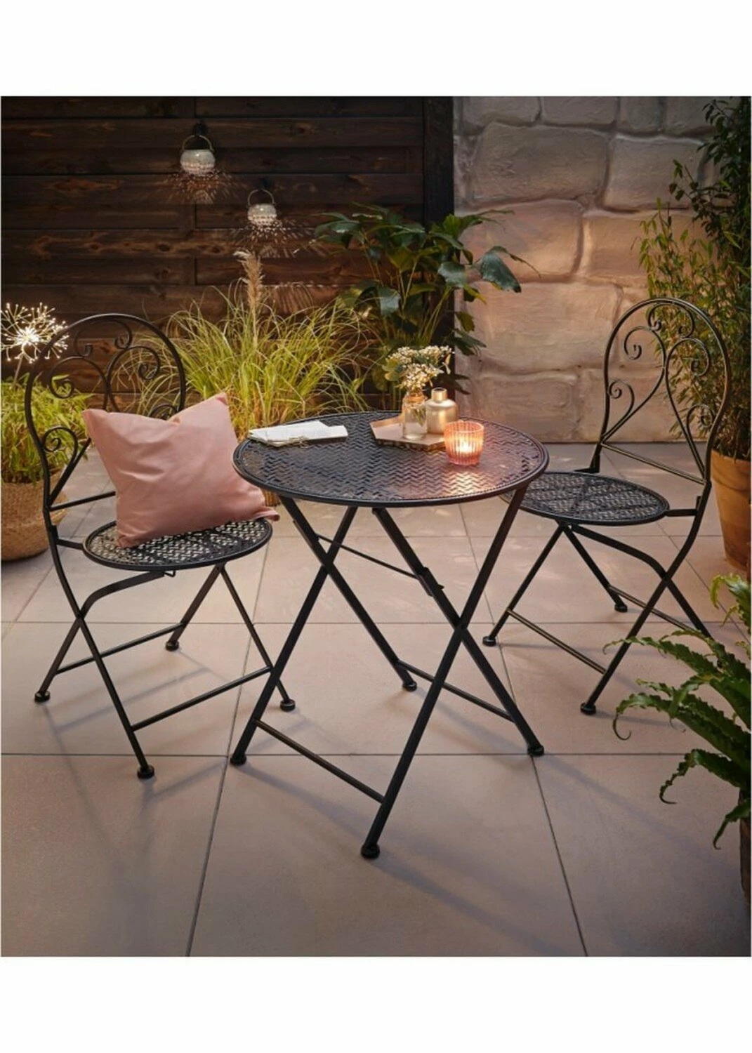 Rabatt 🎉 3-teilige Bistro-Tischgruppe - schwarz-matt - klappbar 🥰 6 Rabatt 🎉 3-teilige Bistro-Tischgruppe - schwarz-matt - klappbar 🥰 – Bild 4