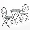Rabatt 🎉 3-teilige Bistro-Tischgruppe - schwarz-matt - klappbar 🥰 2 Rabatt 🎉 3-teilige Bistro-Tischgruppe - schwarz-matt - klappbar 🥰 -Angebote Garten Store 9005264000 1600Wx1600H