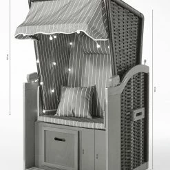 Top 10 👏 1-Sitzer Strandkorb - Geflecht schwarz - LED-Beleuchtung - 90x158 cm 🌟 8 Top 10 👏 1-Sitzer Strandkorb - Geflecht schwarz - LED-Beleuchtung - 90x158 cm 🌟 -Angebote Garten Store 9005264100 03 1600Wx1600H