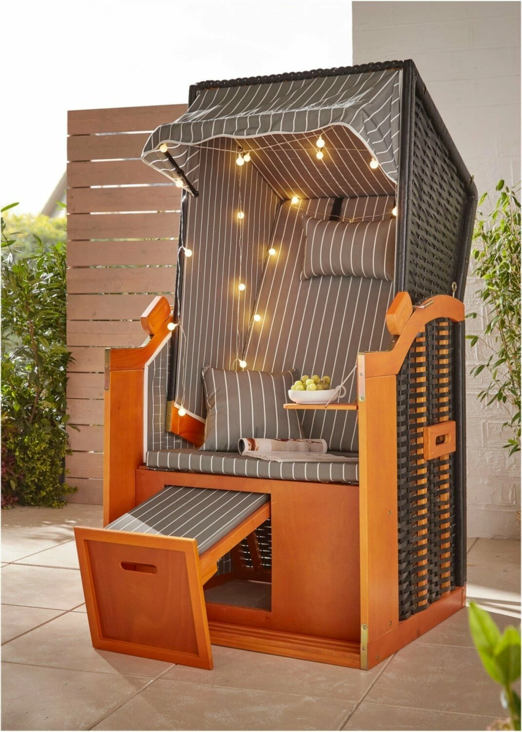 Top 10 👏 1-Sitzer Strandkorb - Geflecht schwarz - LED-Beleuchtung - 90x158 cm 🌟 6 Top 10 👏 1-Sitzer Strandkorb - Geflecht schwarz - LED-Beleuchtung - 90x158 cm 🌟 – Bild 4