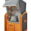 Top 10 👏 1-Sitzer Strandkorb - Geflecht schwarz - LED-Beleuchtung - 90x158 cm 🌟