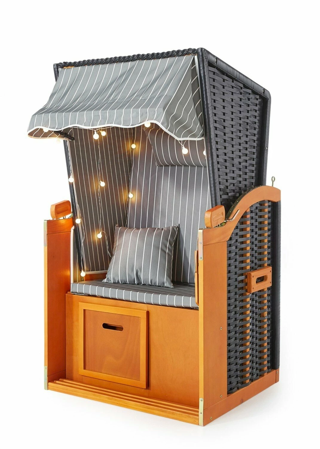 Top 10 👏 1-Sitzer Strandkorb - Geflecht schwarz - LED-Beleuchtung - 90x158 cm 🌟 3 Top 10 👏 1-Sitzer Strandkorb - Geflecht schwarz - LED-Beleuchtung - 90x158 cm 🌟