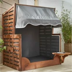 Bestes Angebot 🛒 Hundestrandkorb - braun-grau - mit Napf - 75x95 cm 🎁 -Angebote Garten Store 9005264200 04 1600Wx1600H