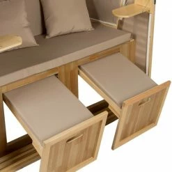 Angebote 🎉 Strandkorb - natur-beige - mit LED-Beleuchtung - 116x160 cm 🌟 -Angebote Garten Store 9005264400 02 1600Wx1600H