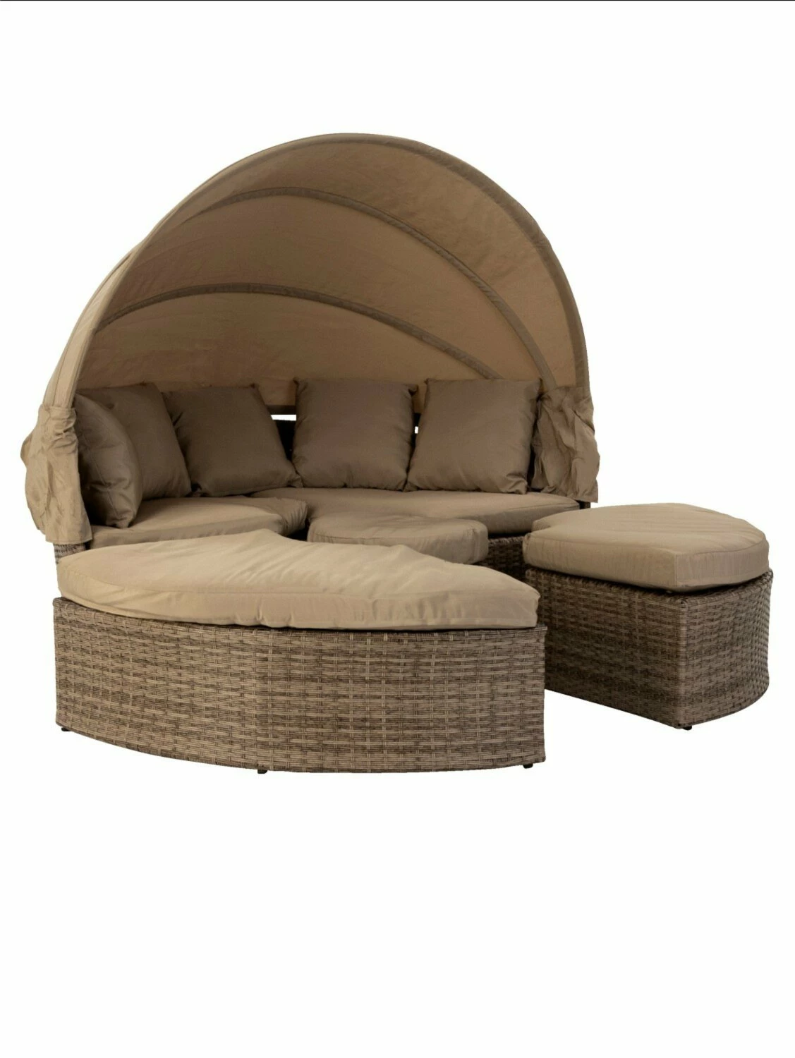 Billig 🧨 Sonneninsel - creme-beige - mit Sonnendach - Ø 172 cm 😉 4 Billig 🧨 Sonneninsel - creme-beige - mit Sonnendach - Ø 172 cm 😉 – Bild 2