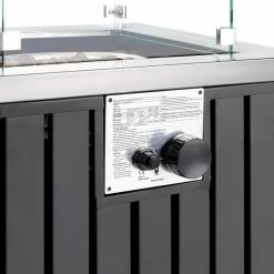 Neu 🤩 TEPRO Gasfeuerstelle TOPEKA - anthrazit - Glasumrandung - 40 cm 🔥 -Angebote Garten Store 9005276400 03 1600Wx1600H