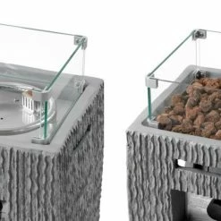 Bester Verkauf 🤩 TEPRO Gasfeuerstelle BRIGHTON - grau - Glasumrandung - 40 cm 🤩 -Angebote Garten Store 9005276700 03 1600Wx1600H