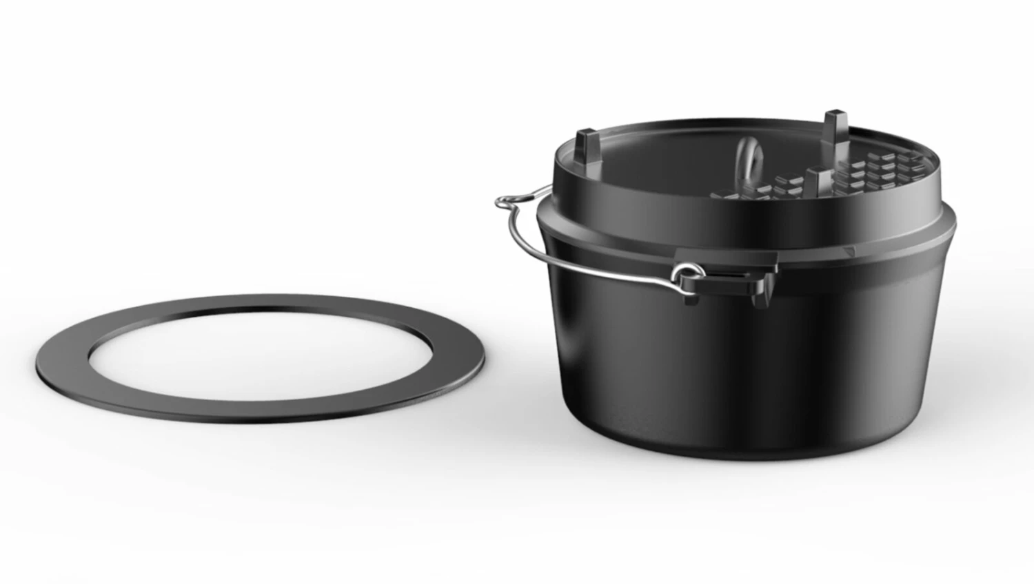 Billig 🔥 TEPRO Guss-Dutch-Oven-Einleger - schwarz - 32,5 cm breit 🎉 4 Billig 🔥 TEPRO Guss-Dutch-Oven-Einleger - schwarz - 32,5 cm breit 🎉 – Bild 2