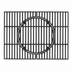 Bester Verkauf ✨ TEPRO Universal Guss-Grillrost-Set - schwarz - Rost-in-Rost-System - 55 cm 👏