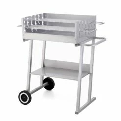 Großhandel 🎁 tepro Grillwagen PASADENA - silber - Holzkohle ⭐