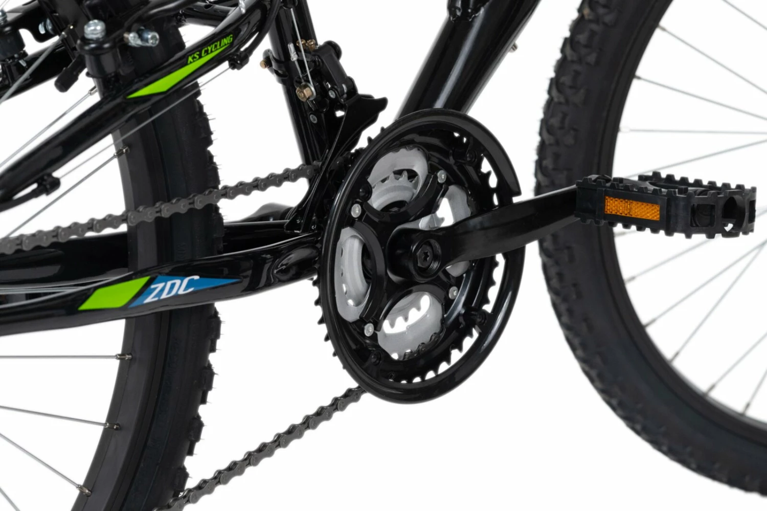 Rabatt ✔️ KS Cycling Kinder-Mountainbike FULLY 24" ZODIAC - schwarz-grün - 38 cm Rahmenhöhe 🎉 4 Rabatt ✔️ KS Cycling Kinder-Mountainbike FULLY 24" ZODIAC - schwarz-grün - 38 cm Rahmenhöhe 🎉 – Bild 2