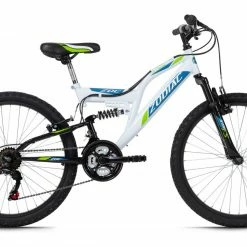 Schlussverkauf 🔥 KS Cycling Kinder-Mountainbike FULLY 24" ZODIAC - weiß-grün - 38 cm Rahmenhöhe ✨