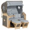 Beste Bewertungen von 😉 Strandkorb RUSTIKAL 305 Z XL - grau - vintage-braun - 135x165 cm 🧨