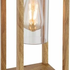 Bestes Angebot 💯 Sockelleuchte - Holzoptik - Aluminium - 35 cm hoch ⌛