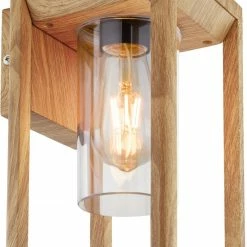 Besorgen 😉 Außenwandleuchte - Holzoptik - Aluminium - 27 cm hoch 🛒