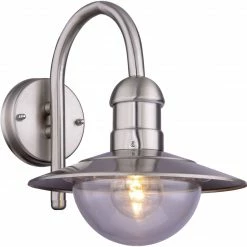 Aktion 👍 Außenleuchte - silber - Edelstahl - 24x30 cm 🔔