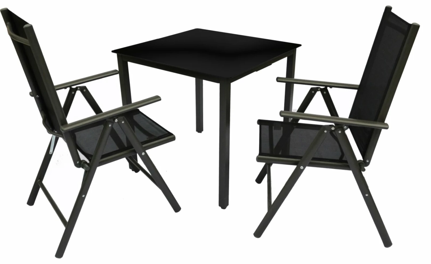 Schlussverkauf ❤️ 3-teilige Sitzgruppe - anthrazit - Aluminium 😀 4 Schlussverkauf ❤️ 3-teilige Sitzgruppe - anthrazit - Aluminium 😀 – Bild 2