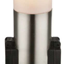 Bestpreis 🤩 Außenleuchte - silber - Edelstahl - mit Steckdosen 🥰