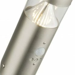 Brandneu 🥰 LED-Außenleuchte - chromfarben - mit Sensor - Ø 8 cm 👏